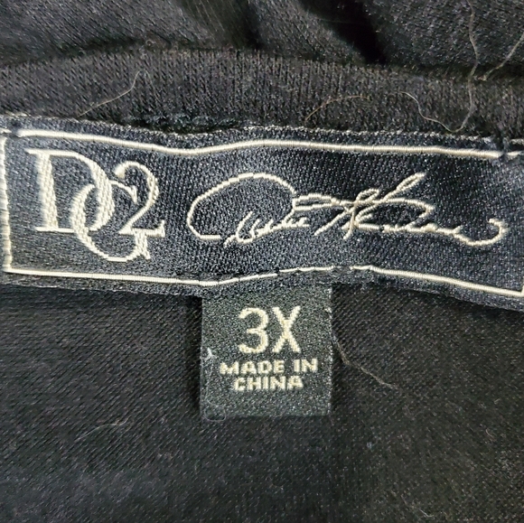 DG2 Diane Gilman Black Floral Layered Easy Tank Light Stripes 3XL ~ Pre-Owned - Picture 9 of 12